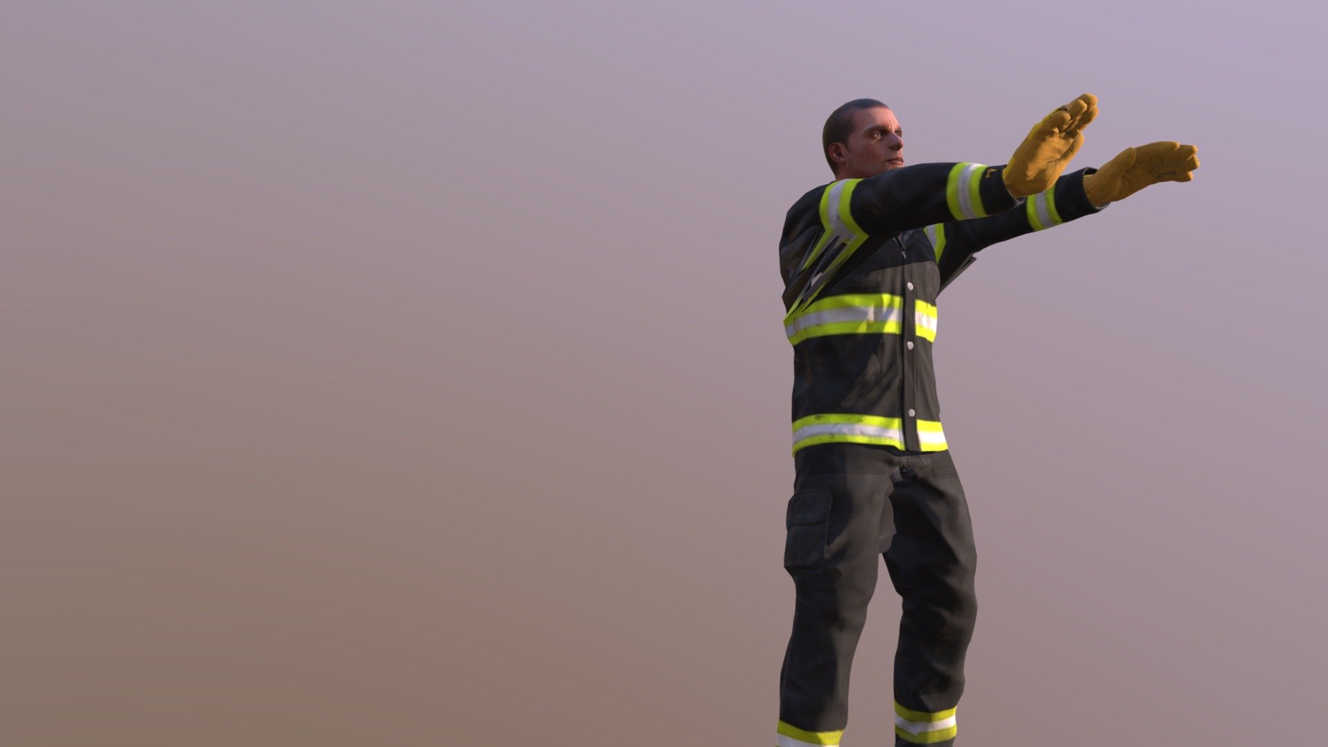 Construction Worker PBR materials - Street Construction Worker - 3D model by MrVr 3d model