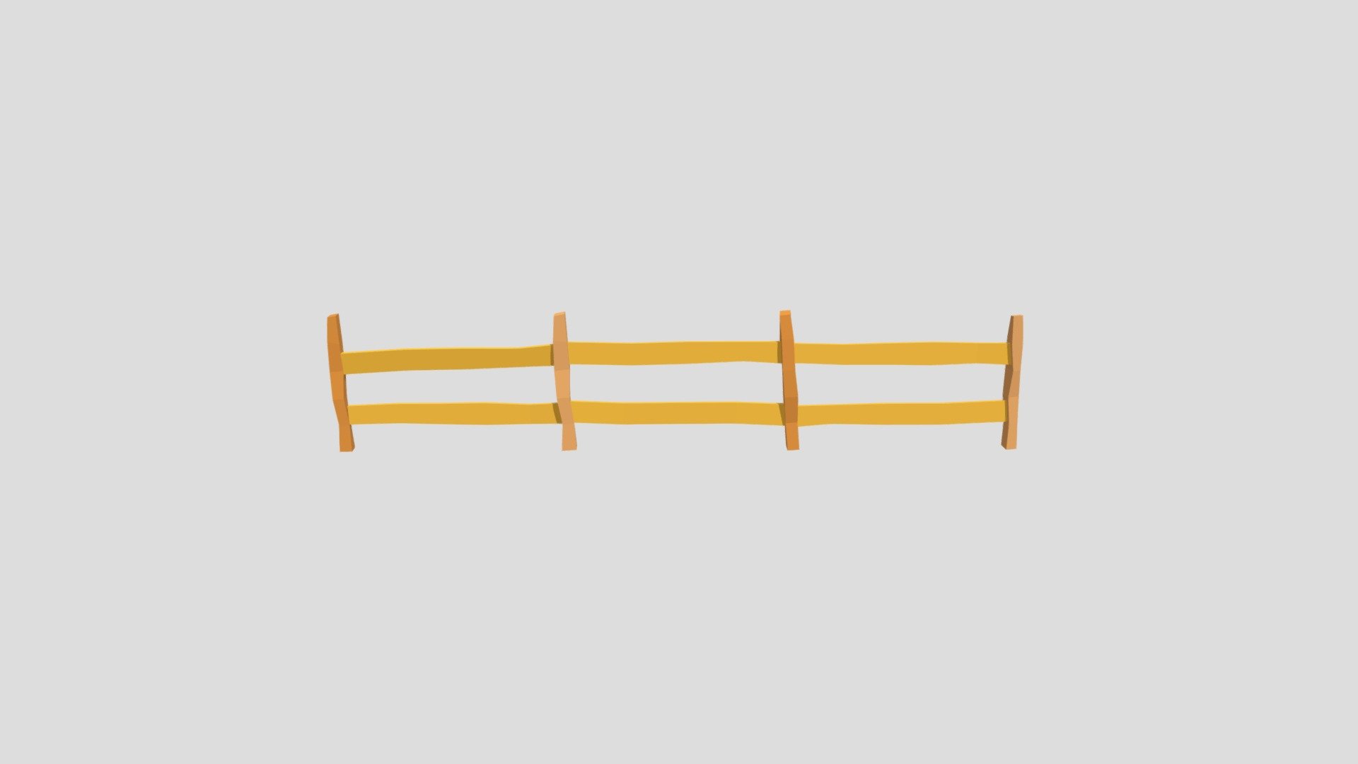 Low poly cartoon boardwalk. Part of a series of boardwalks, huts, fences and other cartoon models 3d model