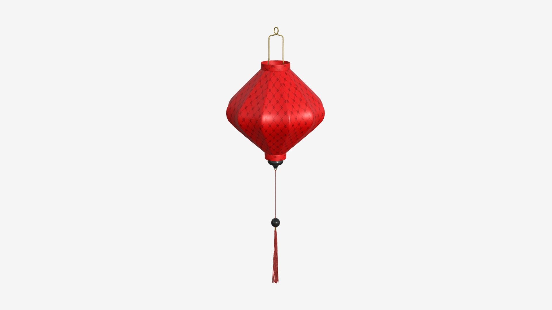 Oriental Traditional Hanging Silk Lantern 01 - Buy Royalty Free 3D model by HQ3DMOD (@AivisAstics) 3d model