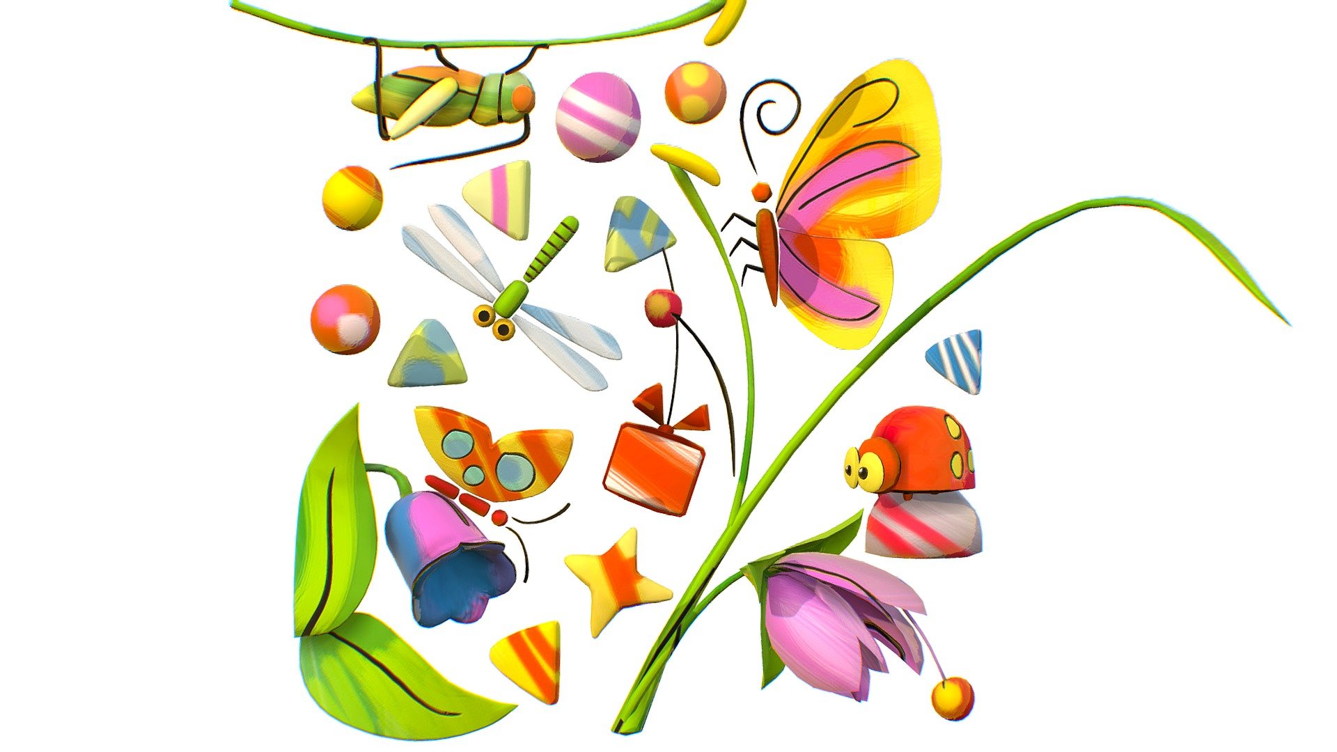 9 separate Maya files with insect animations

there is a possibility to send previews of animations on request, leave your comments.




 - Cartoon 3D illustration Flowers Insect - Buy Royalty Free 3D model by Oleg Shuldiakov (@olegshuldiakov) 3d model