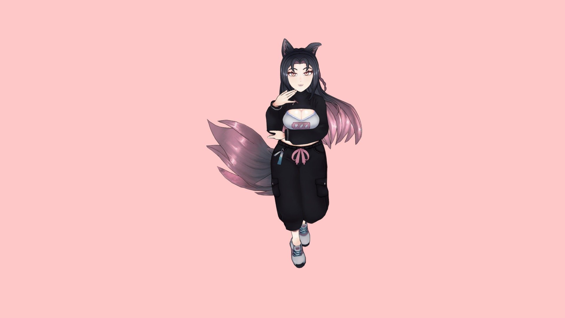 Another pose of this model with black outline added - Makowiec Pose 2 - 3D model by Carly.Simmons 3d model