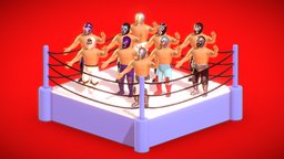 LUCHADORES DE PLASTICO toy, cultura, mexico, aaa, luchador, juguetes, plastico, clasico, lucha, plastic, ring, luchalibre