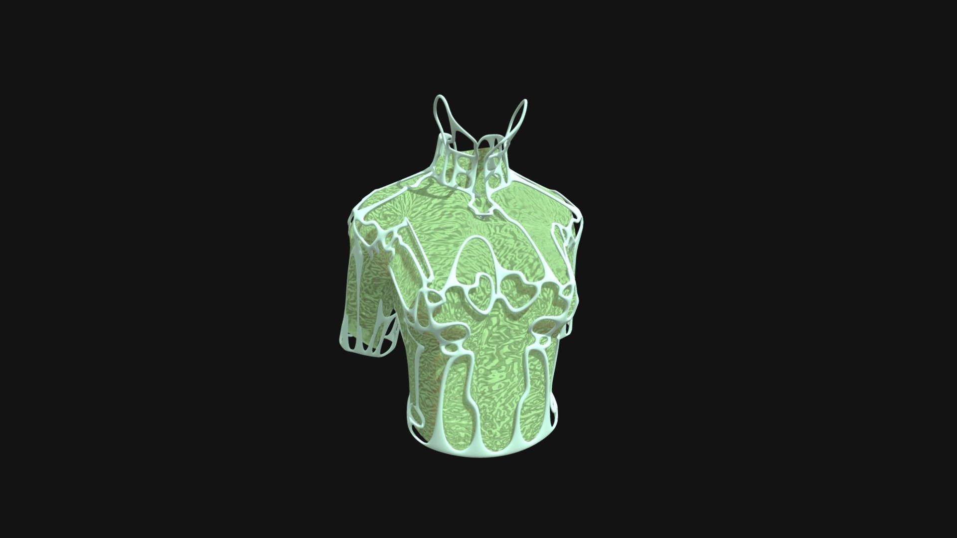 Futuristic ECO-costume from future eco system. Made from algae for photosynthesys. Sci-fi fashion. Designed by me - Eco Costume - Download Free 3D model by seeyalate 3d model