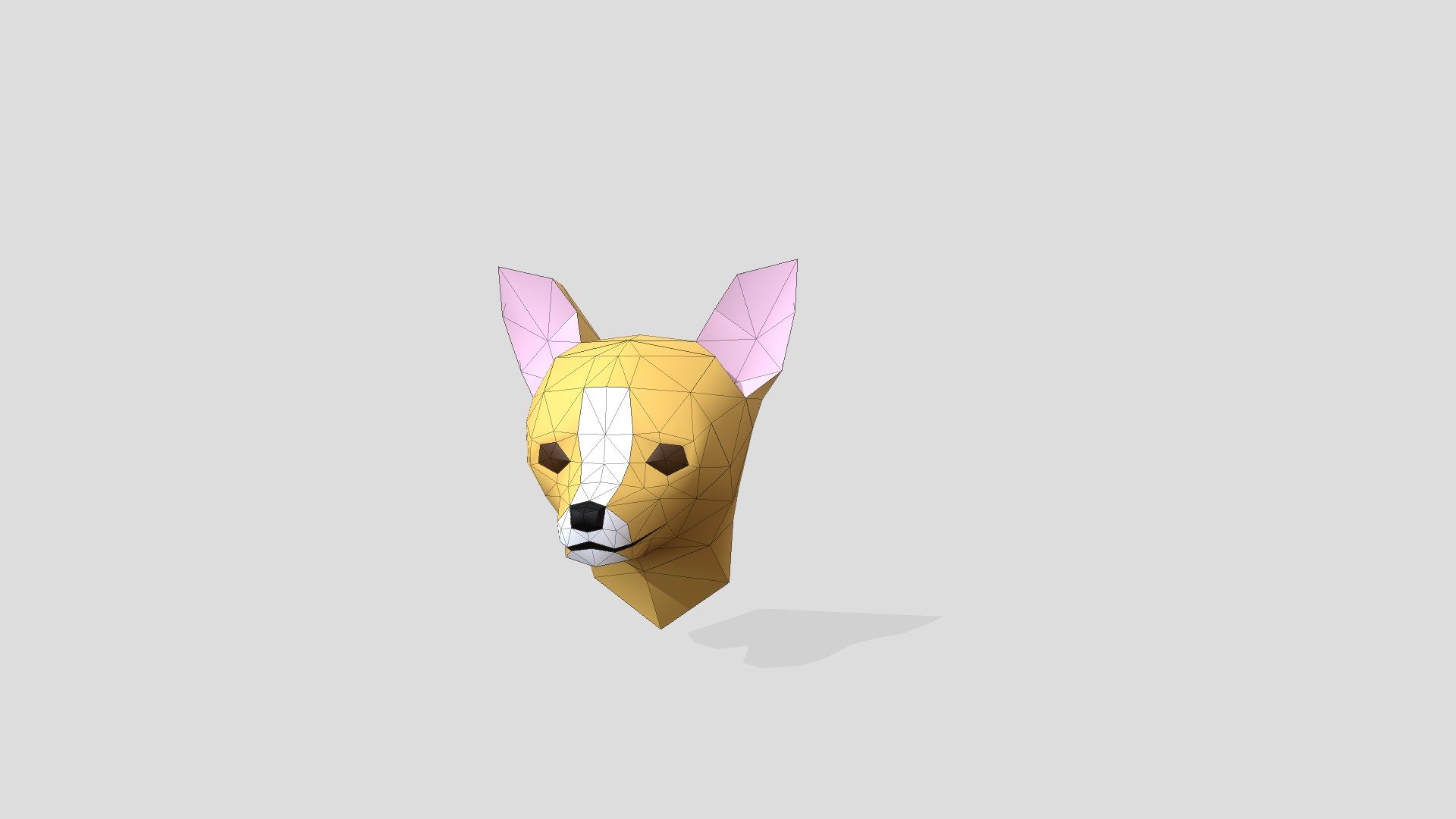 Cabeza de perro estilo trofeo , estilo lowpoly.
modelo recomendado para papercraft impresión 3D - Chiguagua - 3D model by vanneyepes6 3d model