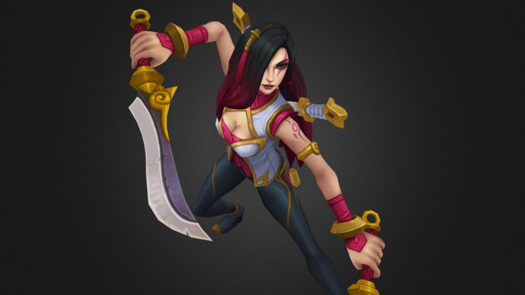 Concept by Paul Kwon. 

Katarina © Riot Games 2015 - Warring Kingdoms Katarina - 3D model by Maddy Kenyon (@maddytaylor) 3d model