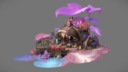 Goblin Pharmacy 3dcoat, pharmacy, stylized-environment, handpainted, photoshop, blender