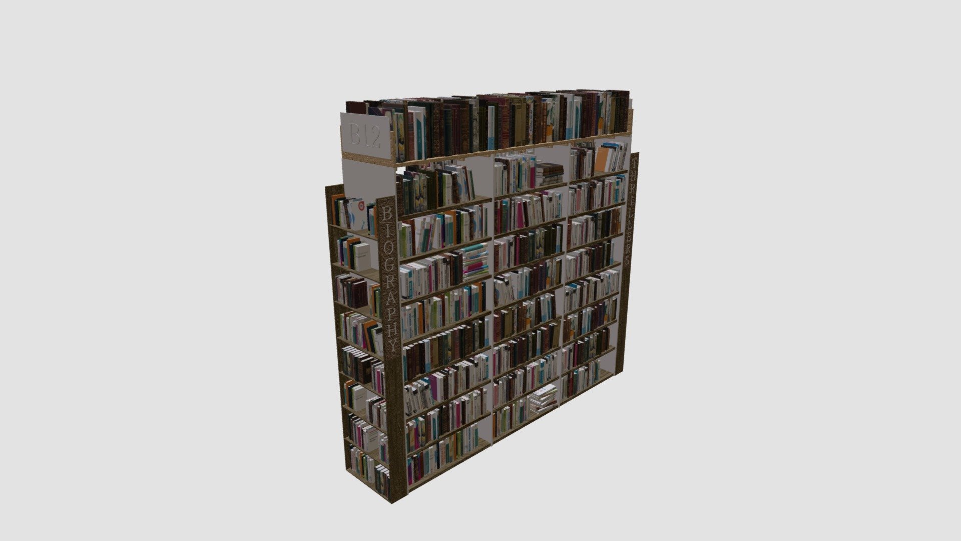 Highly detailed 3d model of bookshelf with all textures, shaders and materials. This 3d model is ready to use, just put it into your scene 3d model