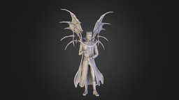 Vampire vampire, statue, lowpoly