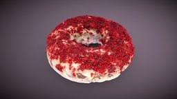 Doughnut Plant Red Velvet sugar, snack, donut, sweet, dessert, sweets, gourmet, glaze, glazed, sugary, crunchy, snackfood, doughtnut