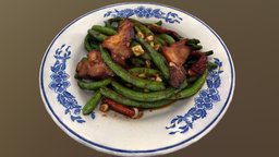 Emmas String Beans BBQ Pork chinesefood, marincounty, emmasasaincuisine, bbqpork
