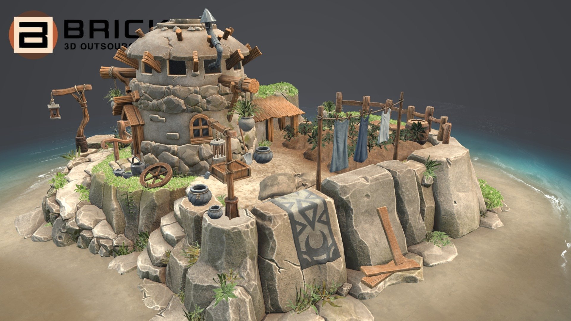 Enviroment Artwork from Bricks Studio,
Workload: 25 Mandays
Textures : 24 Textures set ( from 256x256 to 2048x2048 ) base on Texture intensity
Total Polycount: 79855 Tris ( without grass Mesh ) 263466 ( With Grass Mesh )
Props: 20
Concept: Internet
Workflow: PBR stylized
Thanks for spending time with us - Farm - 3D model by Bricks Studio (@bricks3dstudio) 3d model