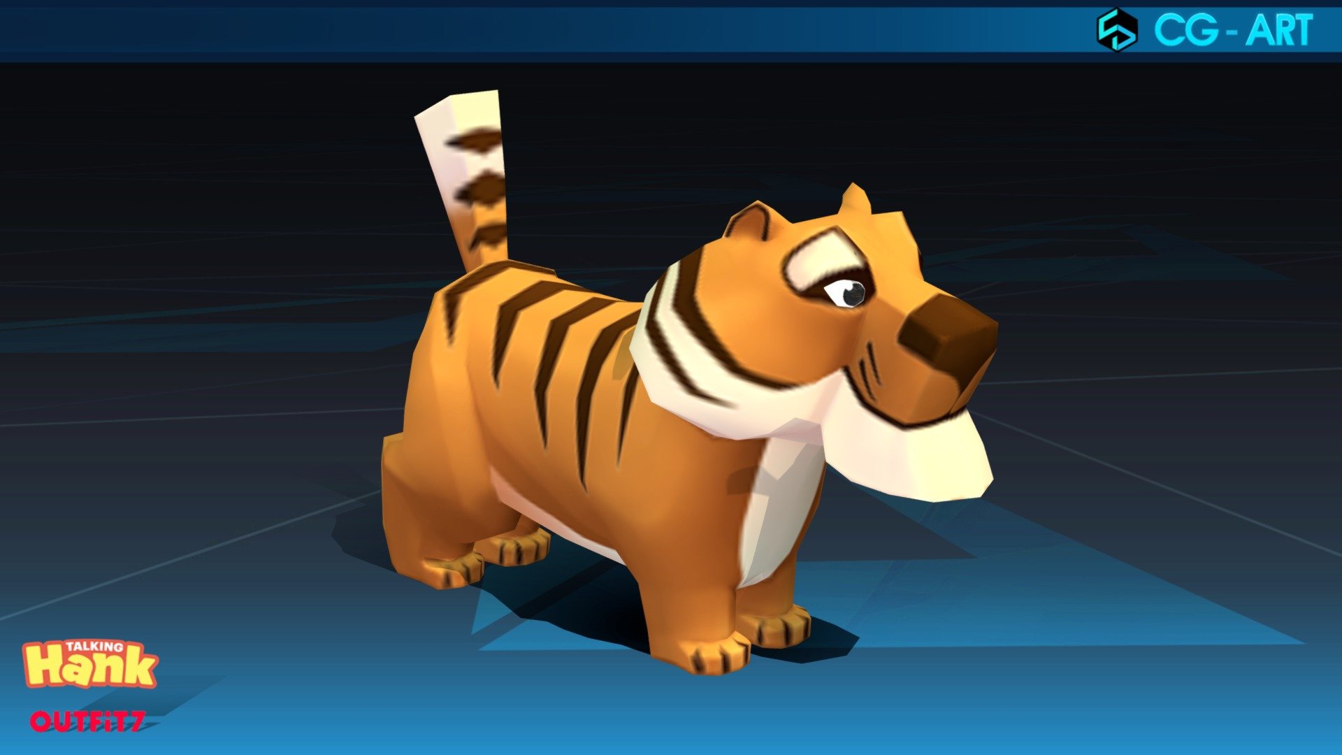 Tiger is one in animals that we’ve finished on the Talking Hank project of Outfit7 3d model