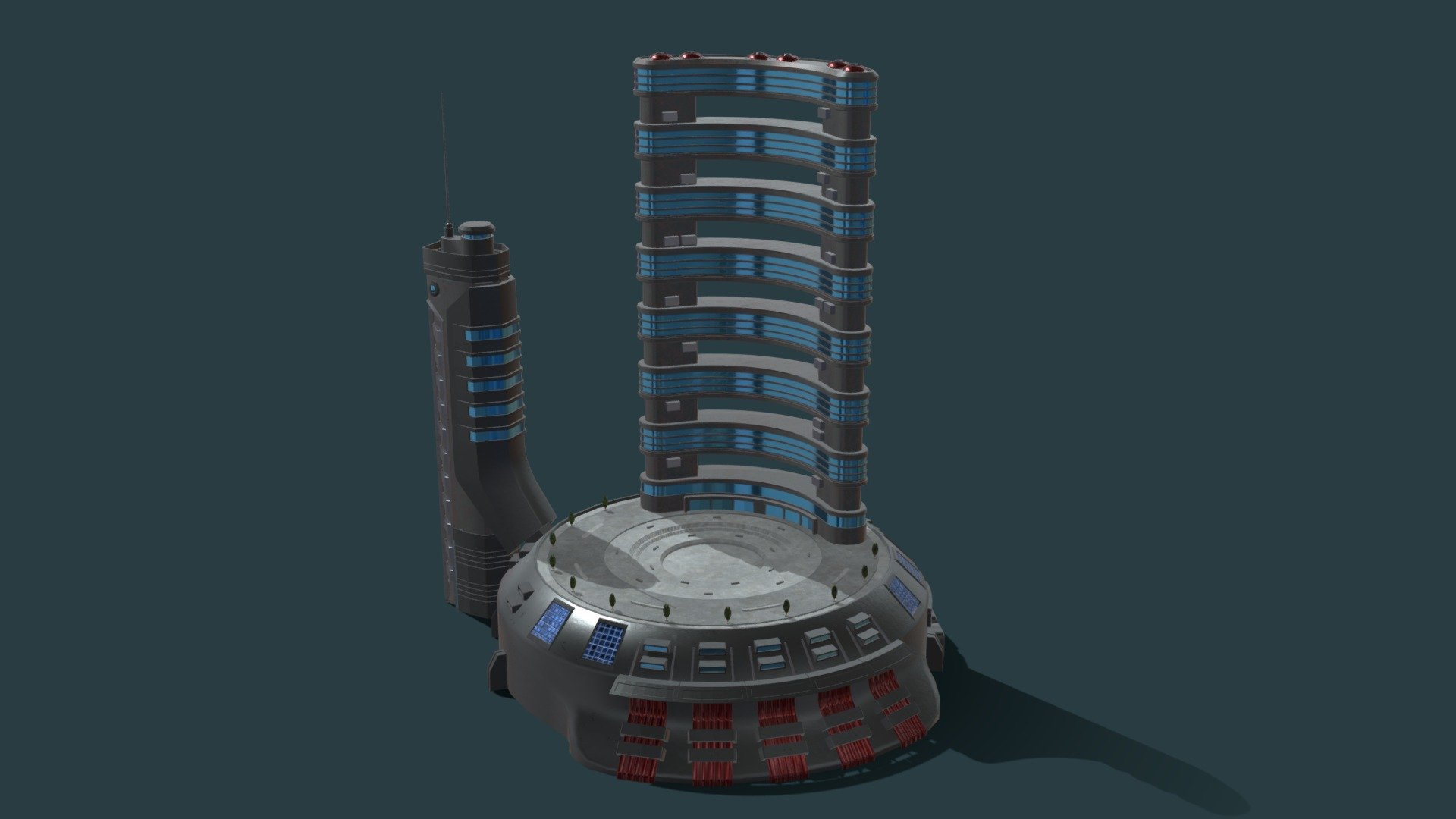 3D model of a fantastic hotel for living on other planets in difficult climatic conditions. 
Model created by AlekRazum.
PBR textures - Sci-fi Hotel - 3D model by AlekRazum 3d model