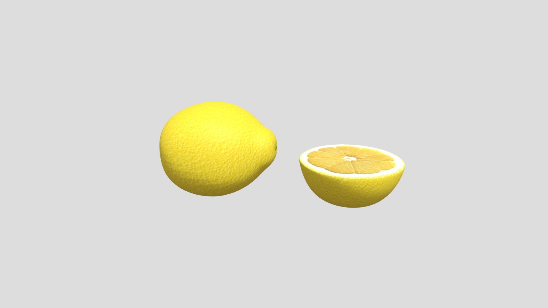 Textures: 1024 x 1024, Two colors on texture: green and yellow colors.

Has Normal Map: 1024 x 1024

Materials: 1 - Lemon

Smooth shaded.

Mirrored.

Subdivision Level: 2

Origin located on middle-center.

Polygons: 10872

Vertices: 5440

Formats: Fbx, Obj, Stl, Dae.

I hope you enjoy the model! - Lemon - Buy Royalty Free 3D model by Ed+ (@EDplus) 3d model