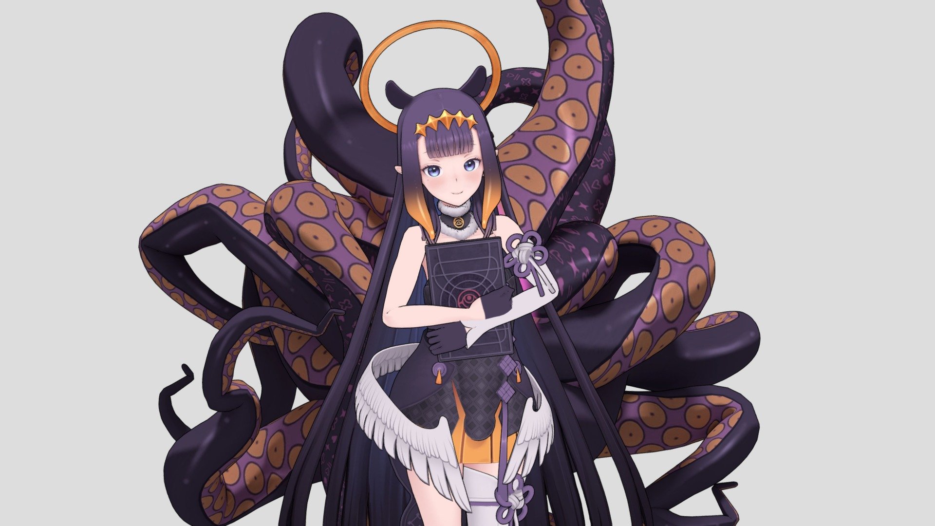 Fanart of streamer Ninomae Ina'nis from hololive en - Ninomae Ina'nis - 3D model by Numbers (@Sennanon) 3d model