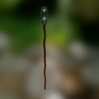 Shaman Staff Cracked Crystal staff, shaman, weapon, fantasy