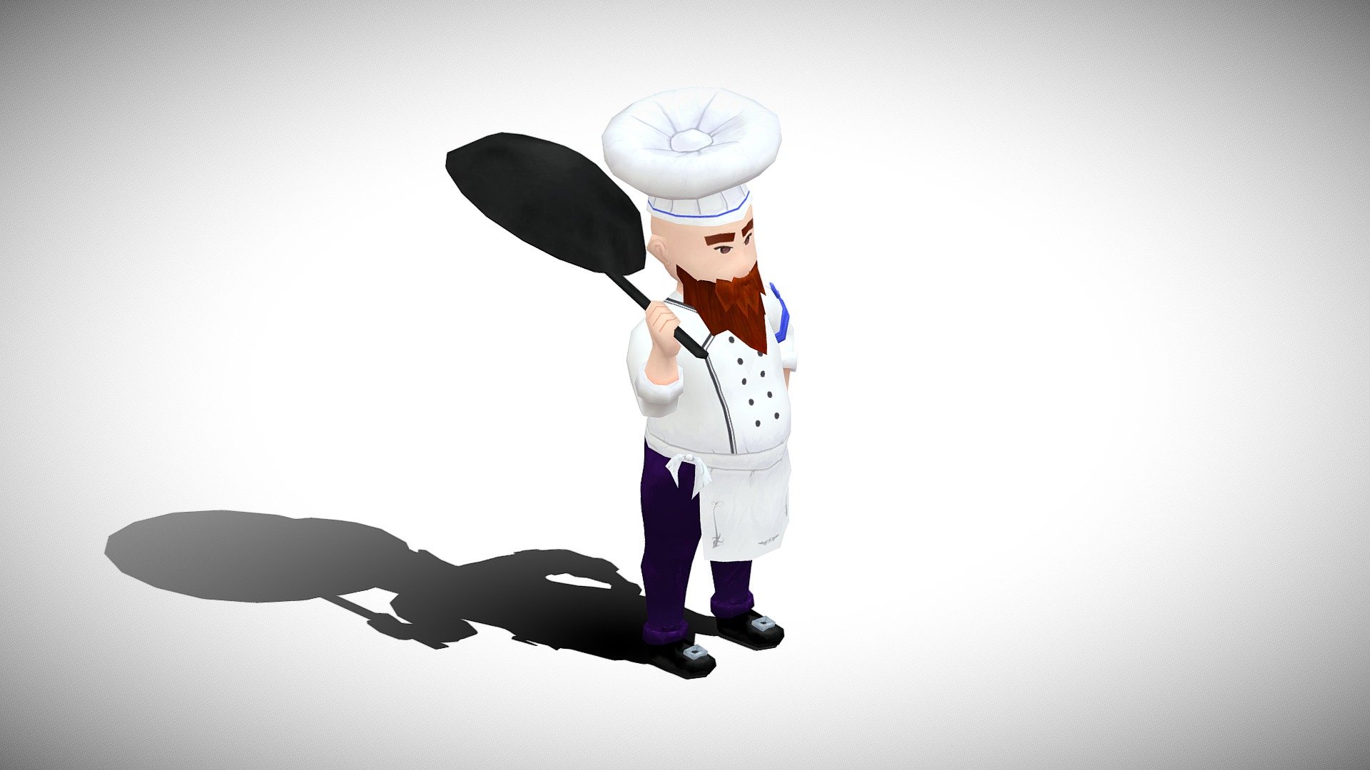 Highly optimized, rigged, and animated.

Polygon Count: 1431

Triangle Count: 2834



Animations:

• Attack

• Cook

• Death

• Hit

• Idle1

• Idle2

• Run1

• Run2

• Special Attack

• Walk1

• Walk2



Removable Parts:

• Bandana Upper Arm

• Beard

• Hat

• Mustache

• Wok

(Object can be disabled in the hierarchy if needed for story/character upgrade)



Support

Your satisfaction is my top priority! 

If you need any support or have any suggestions, kindly send us an email, and we will get back to you immediately (usually within 24hr).

Please leave a review if you are satisfied with the product. It will help us create more for you :) - Stylized NPC - Chef - Buy Royalty Free 3D model by Winged Boots Studio (@wingedbootsstudio) 3d model