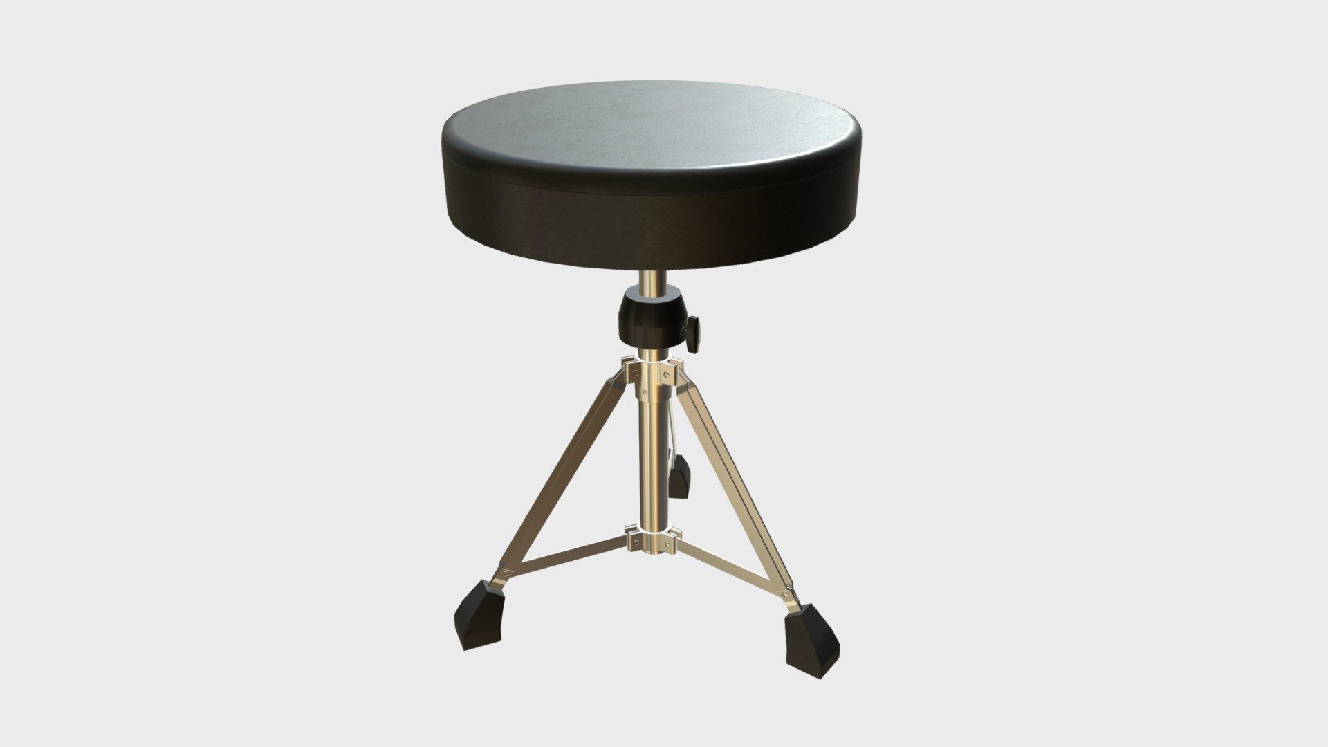 === The following description refers to the additional ZIP package provided with this model ===

Drum throne 3D Model. Production-ready 3D Model, with PBR materials, textures, non overlapping UV Layout map provided in the package.

Quads only geometries (no tris/ngons).

Formats included: FBX, OBJ; scenes: BLEND (with Cycles / Eevee PBR Materials and Textures); other: 16-bit PNGs with Alpha.

1 Object (mesh), 1 PBR Material, UV unwrapped (non overlapping UV Layout map provided in the package); UV-mapped Textures.

UV Layout maps and Image Textures resolutions: 2048x2048; PBR Textures made with Substance Painter.

Polygonal, QUADS ONLY (no tris/ngons); 19985 vertices, 19790 quad faces (39580 tris).

Real world dimensions; scene scale units: cm in Blender 3.3 (that is: Metric with 0.01 scale).

Uniform scale object (scale applied in Blender 3.3) 3d model
