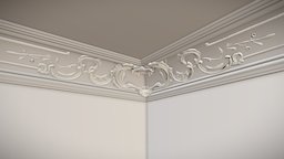 ПД-9 mold, bas-relief, cast, atlas, ornament, molding, cornice, baroque, ornamental, fretwork, interior-design, rococo, baroque-rococo, 3dsmax, design, interior