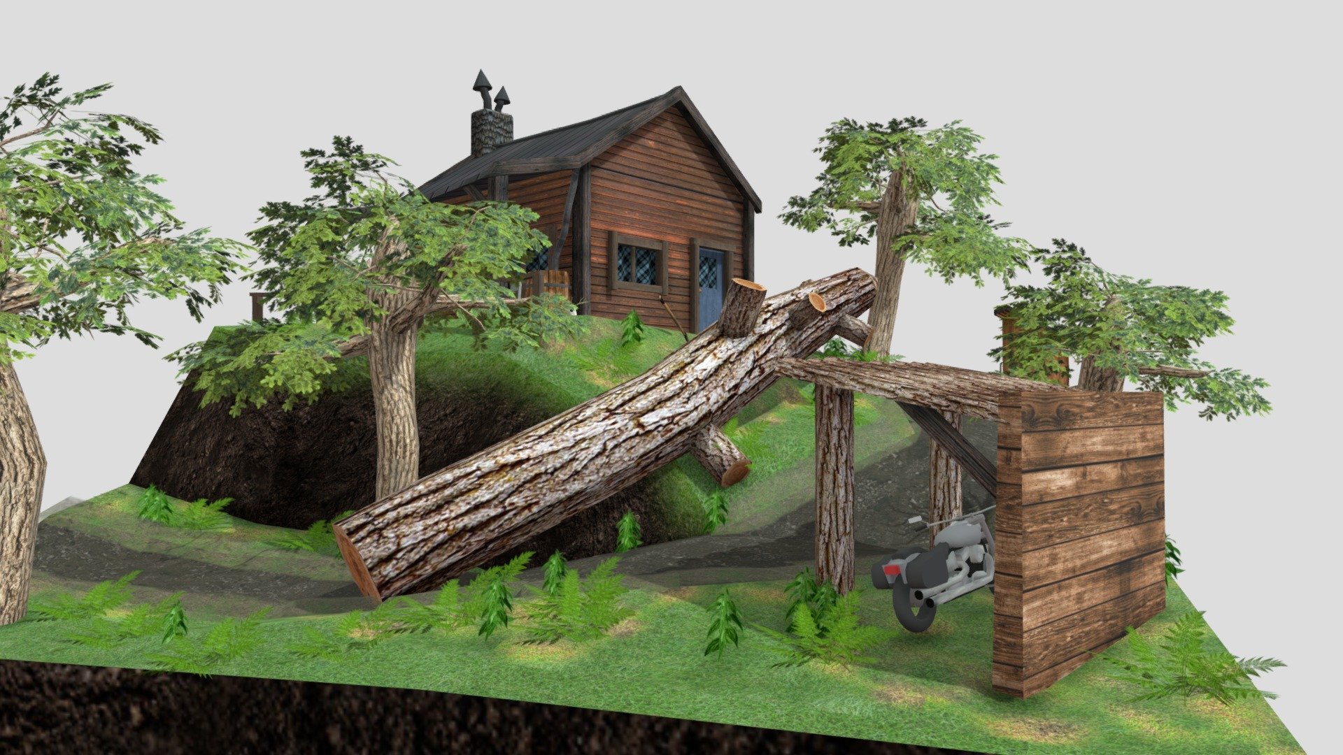 Diorama made for 3D exam, DAE Howest 3d model
