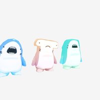 Samezu fanart, b3d, animals, line, dance, sharks, handpainted, blender, lowpoly, animated