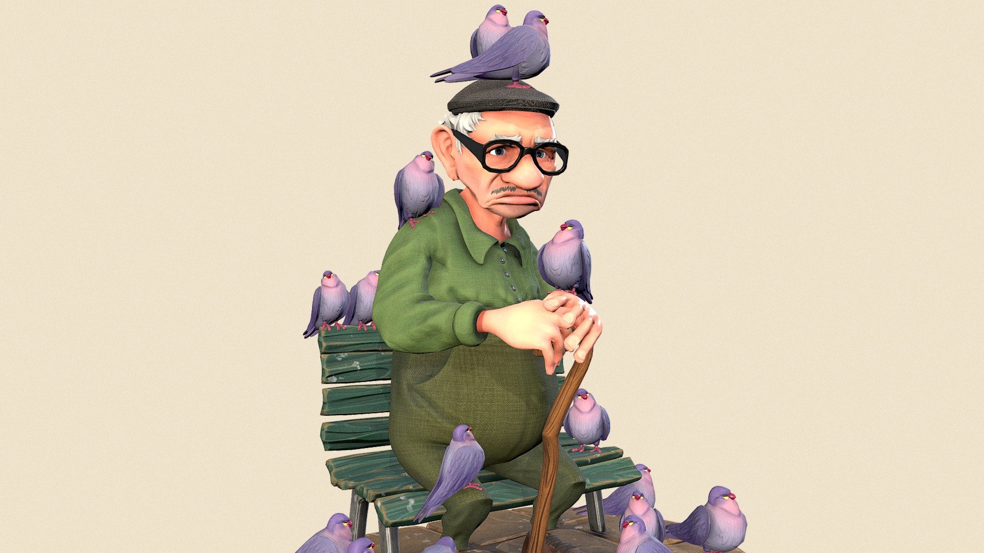 This is a character I made based on the amazing concept by Wouter Tulp. When I saw this one, I just knew I had to make it! 


Sculpted and posed in ZBrush, Retopo in 3DsMax, Textures in Substance Painter 3d model