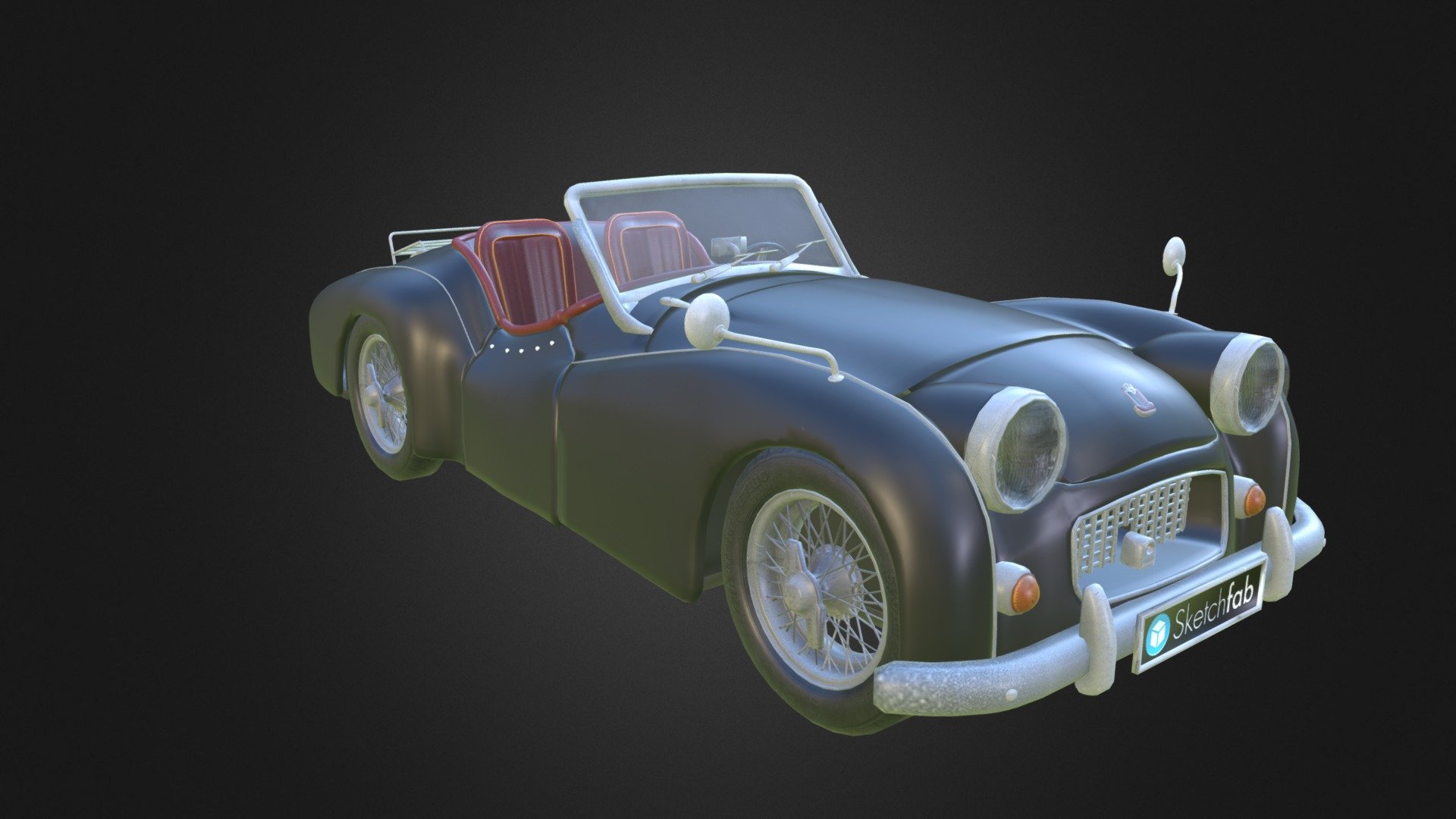 Triumph TR2 - 3D model by R0m1R 3d model