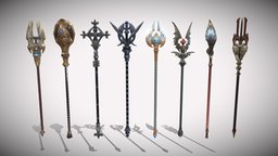 Battle Staffs wizard, staff, necromancer, sorcerer, fantasy, magic