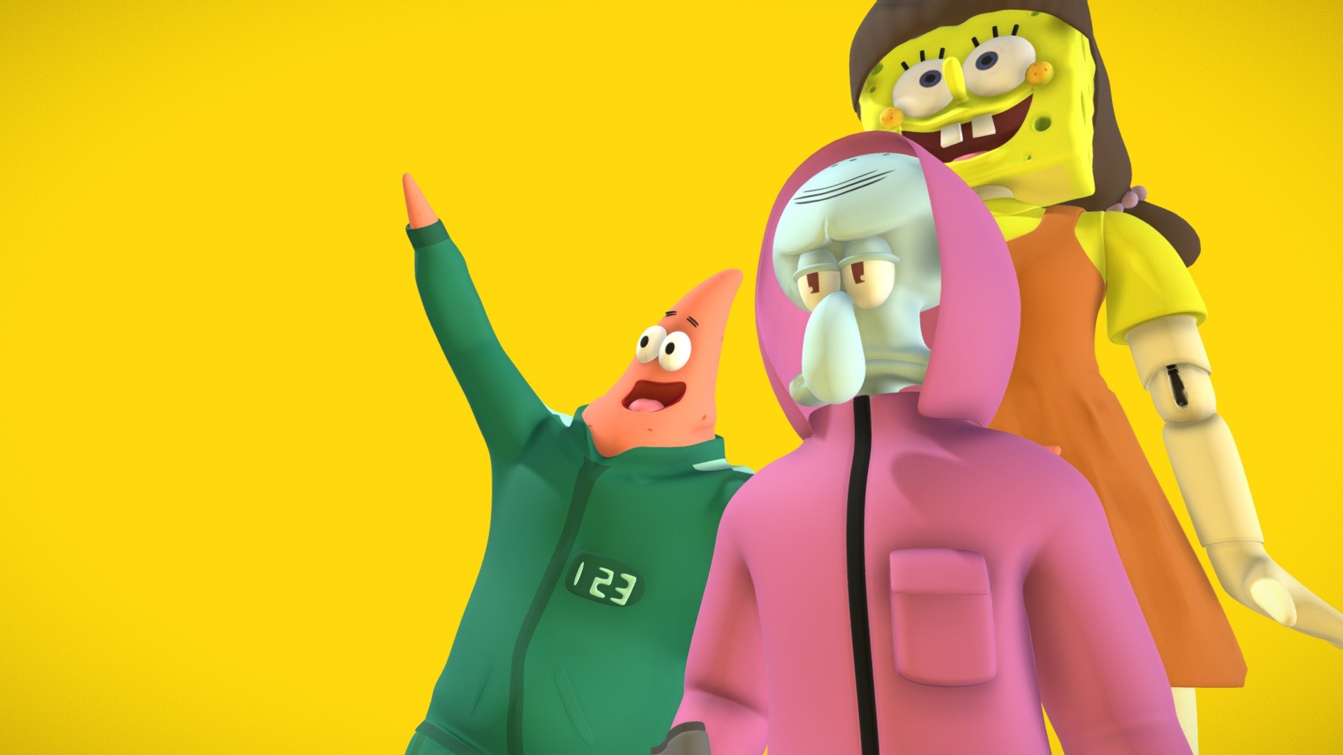 I know it's dumb) I also liked the  TV series of Squid Game.Also i like Squidward. So,i made this.Just for fun.Sorry.





Made for FREE, by AlexZ for you! Don’t forget to like :) - Squidward game) - Download Free 3D model by ALexz.art (@ALexzart) 3d model