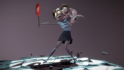 Stop for Pedestrians demon, underworld, cartoon