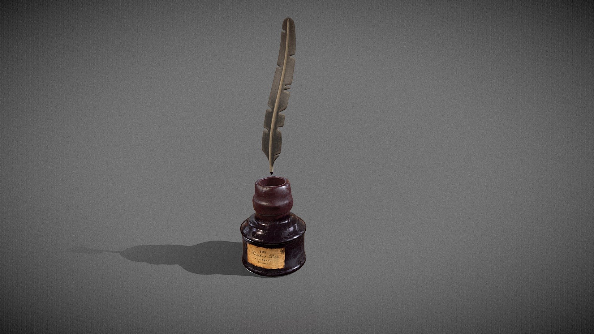 ink bottle and quill.  Hand prop to use in any sort of medieval / haunted scene.

PBR textures @4k - Ink bottle and quill - Buy Royalty Free 3D model by Sousinho 3d model