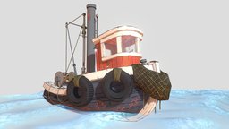 Stylized fishing boat stylised, maritime, substancepainter, substance, 3dsmax, stylized, boat, noai