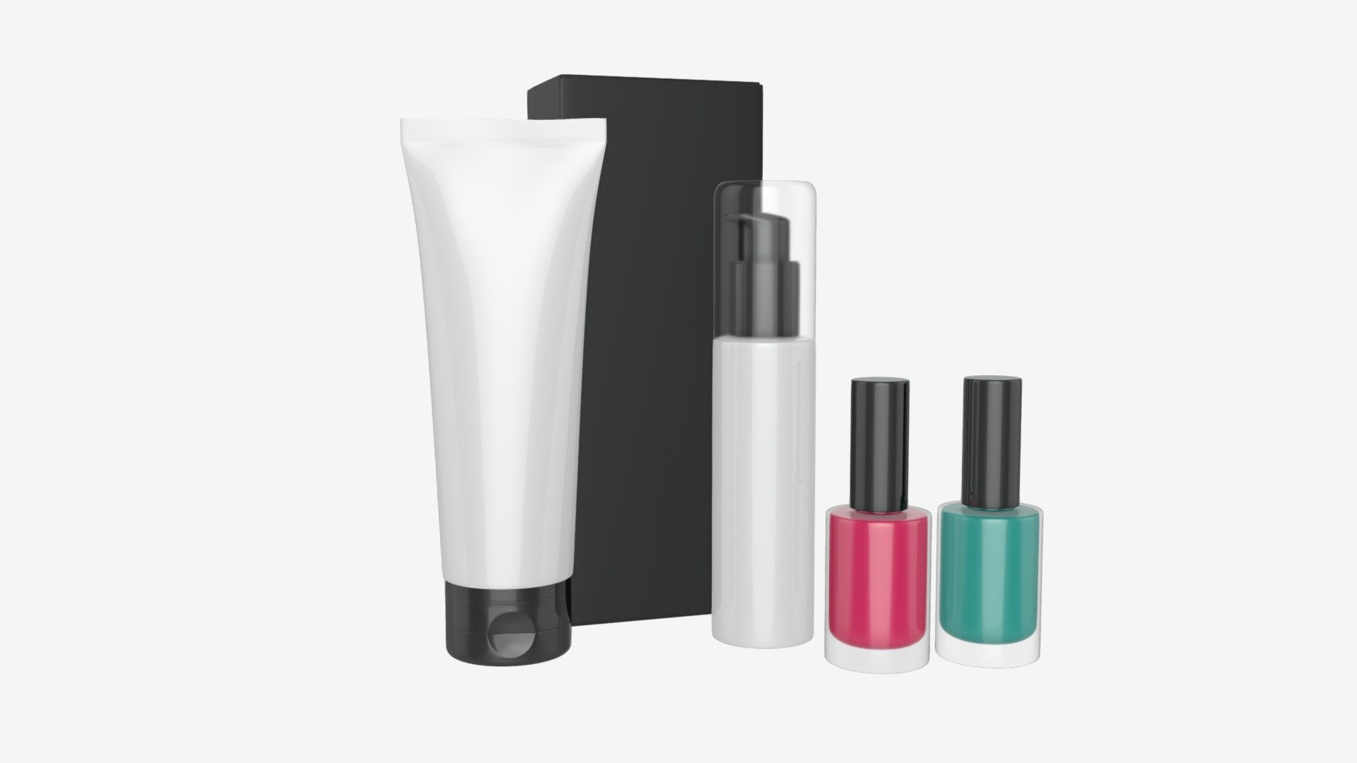 Hand care set mockup - Buy Royalty Free 3D model by HQ3DMOD (@AivisAstics) 3d model