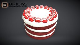 RedVelvetCake gamereadyasset, 3dgameasset, bricks3dstudio, vietnam3dartoutsource, redvelvetcake, redvelvetcake3dmodel, redvelvetcake3dasset, redvelvetcakegameready, gamereadyredvelvetcake