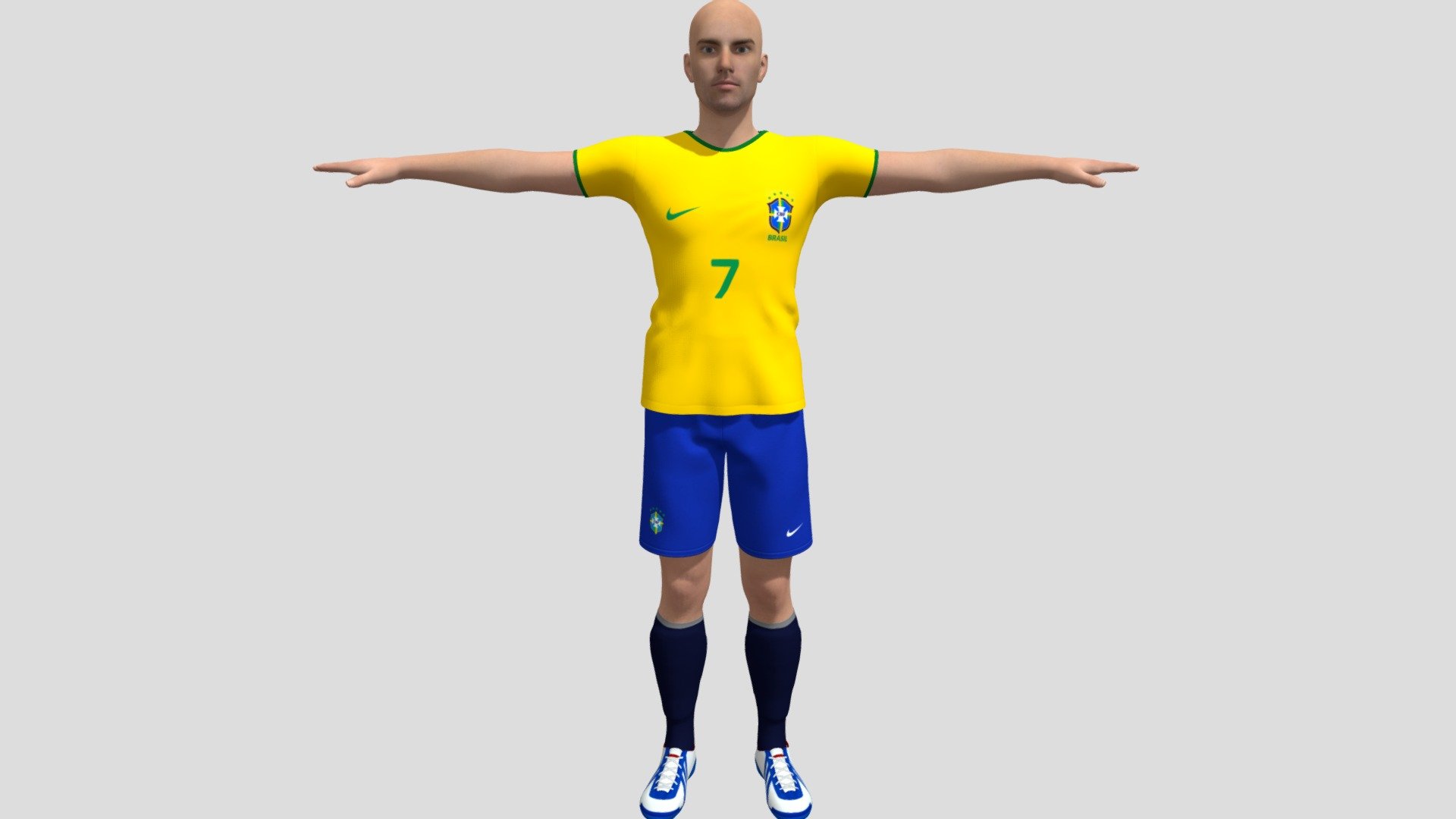 Soccer Player 3D model is a high quality, photo real model that will enhance detail and realism to any of your game projects or commercials. The model has a fully textured, detailed design that allows for close-up renders 3d model