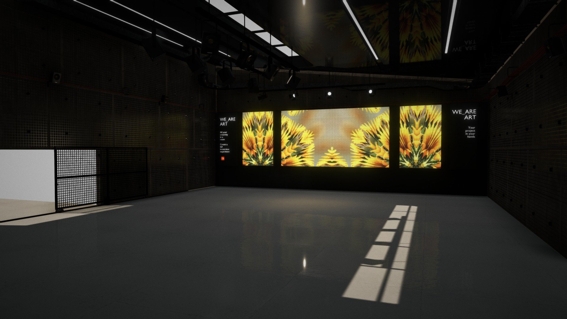 This project give a support to show your ART!

YOUTUBE EDITING TUTORIAL

The idea was born from a trip to Milan and a visit to the ADI Design Museum.
The final model product is an industrial space that has multiple functions, the key is creativity and personalization. All texts and images on the LED screen are editable from the Blender file according to the user's preferences giving the possibility to show your media graphics and 3D prototypes in a professional and realistic environment.

There are no limits to creativity.

Designed by Luigi di Silvestre.



For any asks contact me on disilvestreluigi4@gmail.com 


Inspiration:

MEET, Digital Culture Center, Milan

ADI Design Museum, Milan

Bjarke Ingels, BIG. HOT TO COLD - VR Industrial Showroom & Product Showcase - Buy Royalty Free 3D model by TreDè (@luigi_disilvestre) 3d model