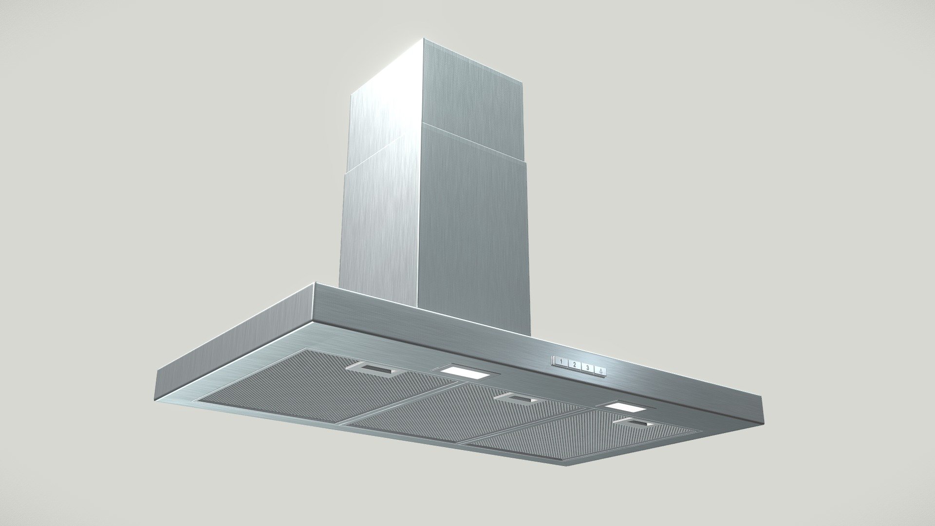 Low poly Kitchen Extractor Hood with only 727 polys / 790 tris, with non-overlapping uvs and PBR textures in 4096 x 4096 px (color, Normal map, metallic, roughness, specular, and emission map). It is ready to use in broadcast, advertising, design visualization, real-time, video game etc… - Kitchen Extractor Hood - Buy Royalty Free 3D model by markusenes 3d model