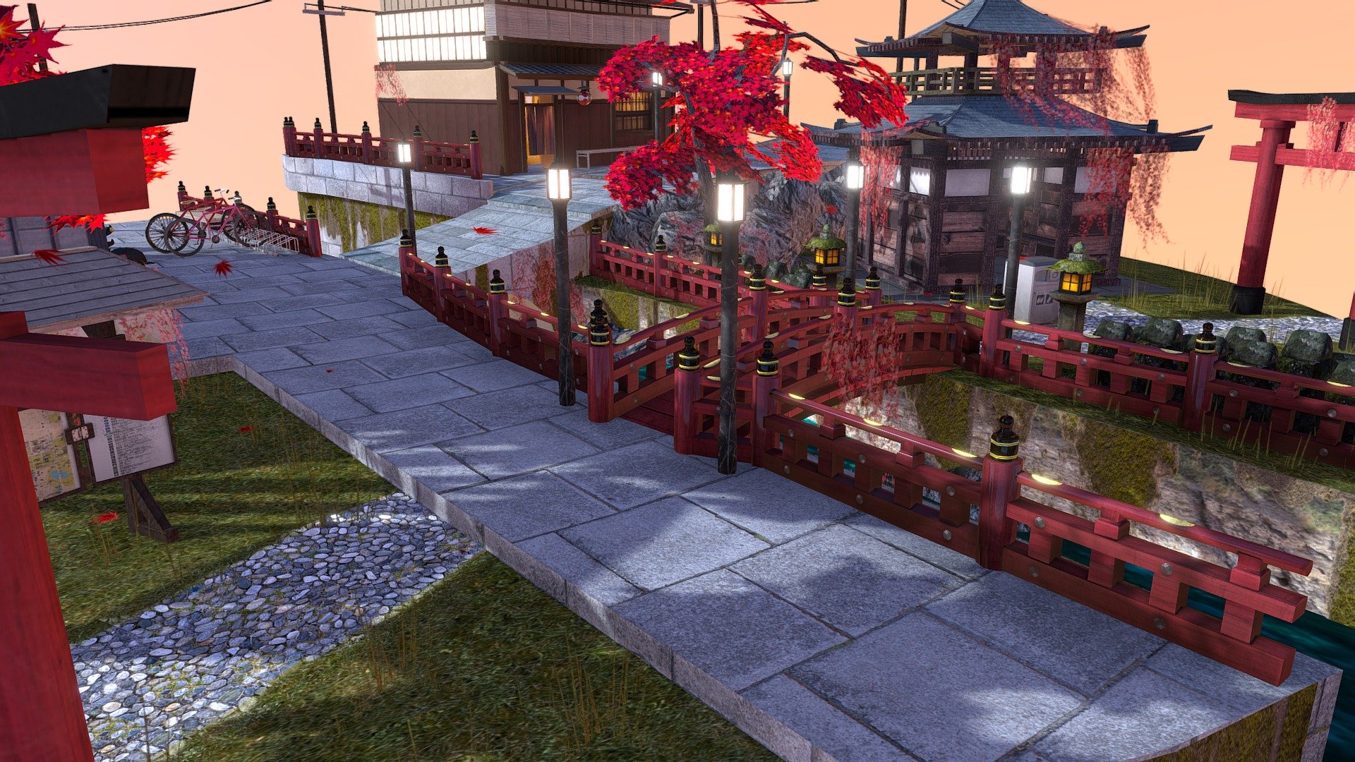 First year DAE (Digital Arts and Entertainment) GGP (Game Graphics Production) Low poly exam assignment 2019.




Chaime Boonen
 - DAE Cityscene Kyoto - 3D model by Chaime Boonen (@Chaime_Boonen) 3d model