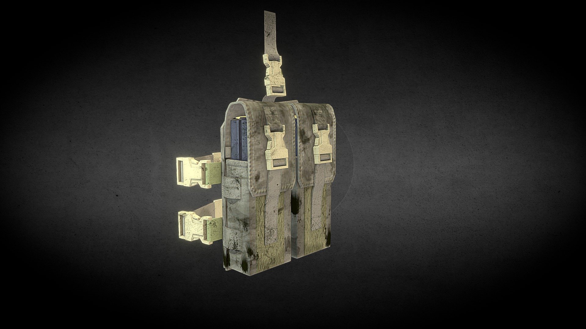 This is my Leg Holster Rendered in Substance Painter. This Holster was textured to a point where it could be found somewhere on a dusty sandy battlefield with burn marks and dust on it from the battle happening around it!! - Leg Holster Render - 3D model by IPadmore 3d model