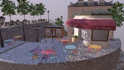 Montmartre City Scene cityscene, montmartre, 3dsmax, daehowest2019-2020