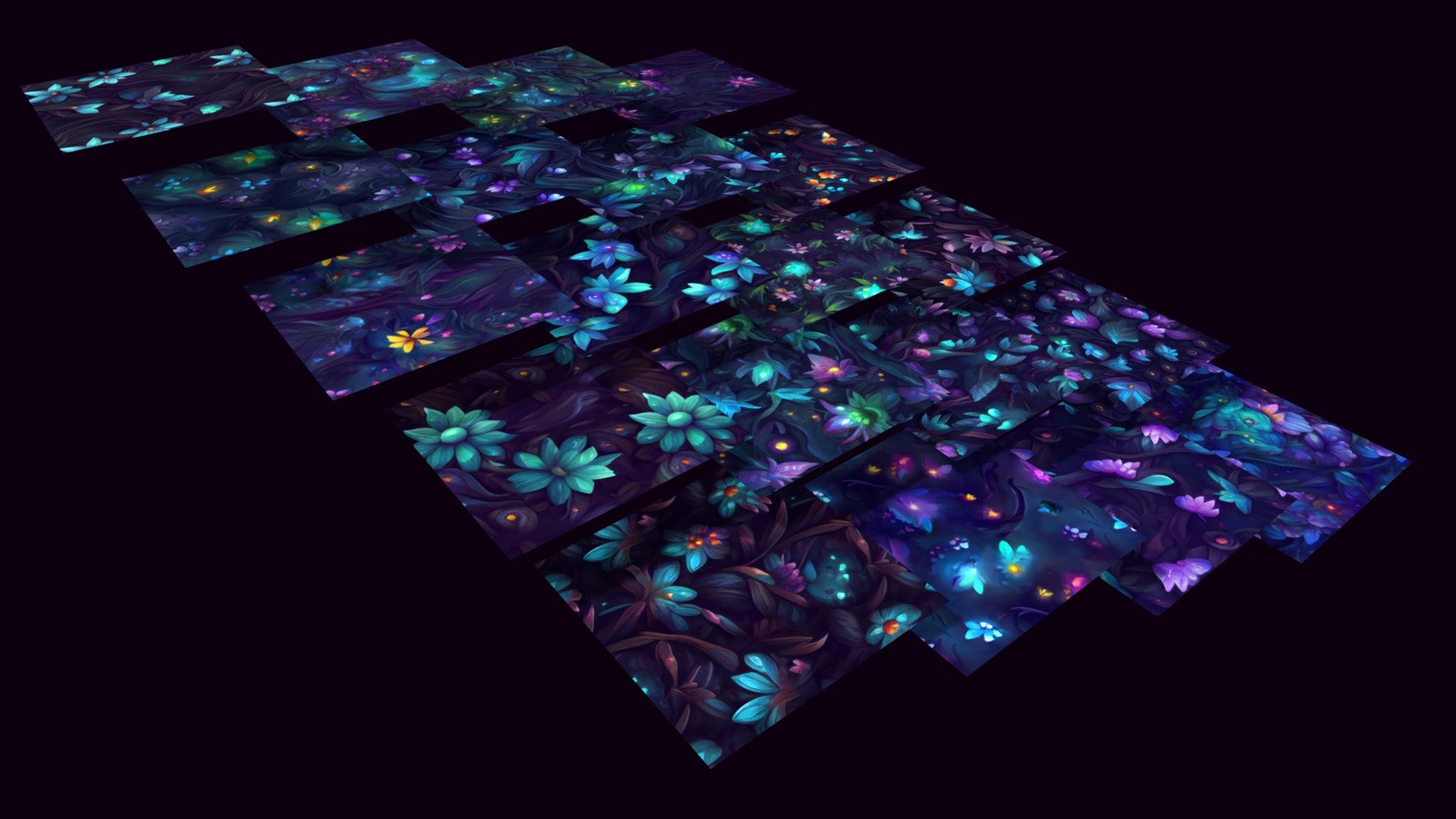 The moon comes out and you see yourself surrounded by flowers. Something magic lingers in the forest air and you take a deep breath&hellip; 

Textures were crafted to be tileable, meaning they will have no seams.




20 Color Texture (tileable)

2048 x 2048 size

Hand Painted

Mobile friendly

Help us by rating and commenting, this will motivate us to create more assets and improve :) - Dark Forest Flowers - 20 TEXTURES (Handpaint) #1 - Buy Royalty Free 3D model by Texture Me (@textureme) 3d model