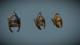 Attico-Phrygian Helmets armor, amateur, mod, heritage, antiquity, ancient-cultures, attic-greek, totalwar, helmet-3d-model, modeling, beginner, phrygian