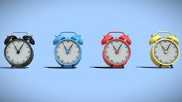 Table alarm clocks clock, alarm, alarmclock, blender, pbr, substance-painter