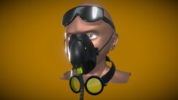 Oxygen Mask gadget, cyber, accessories, cyberpunk, band, oxygen, glasses, head, mask, scifi, fantasy, cybermask