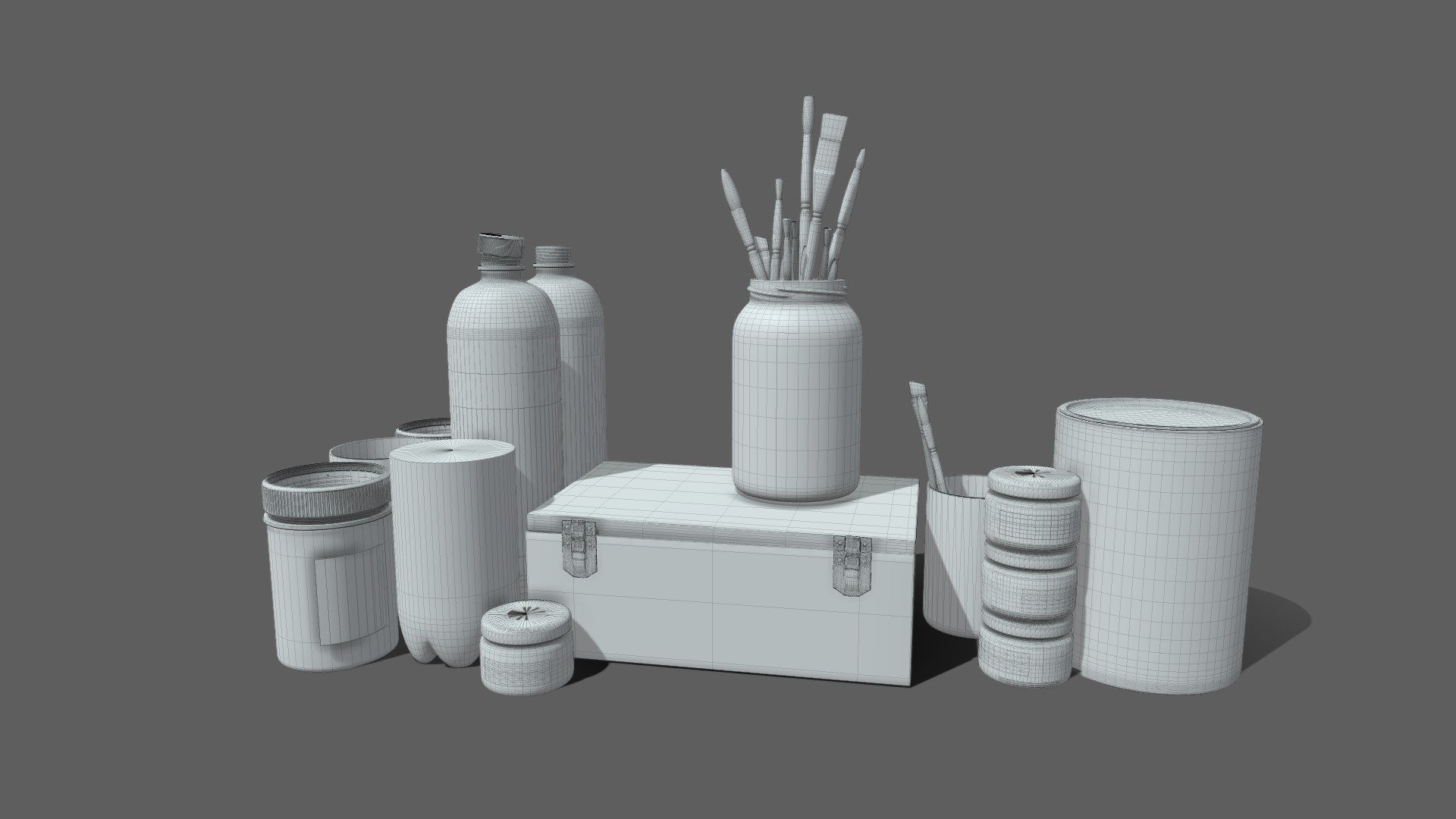 paint tools - Buy Royalty Free 3D model by gohean33 3d model