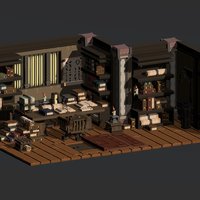 Old Study games, adventure, voxels, 3d, voxelart