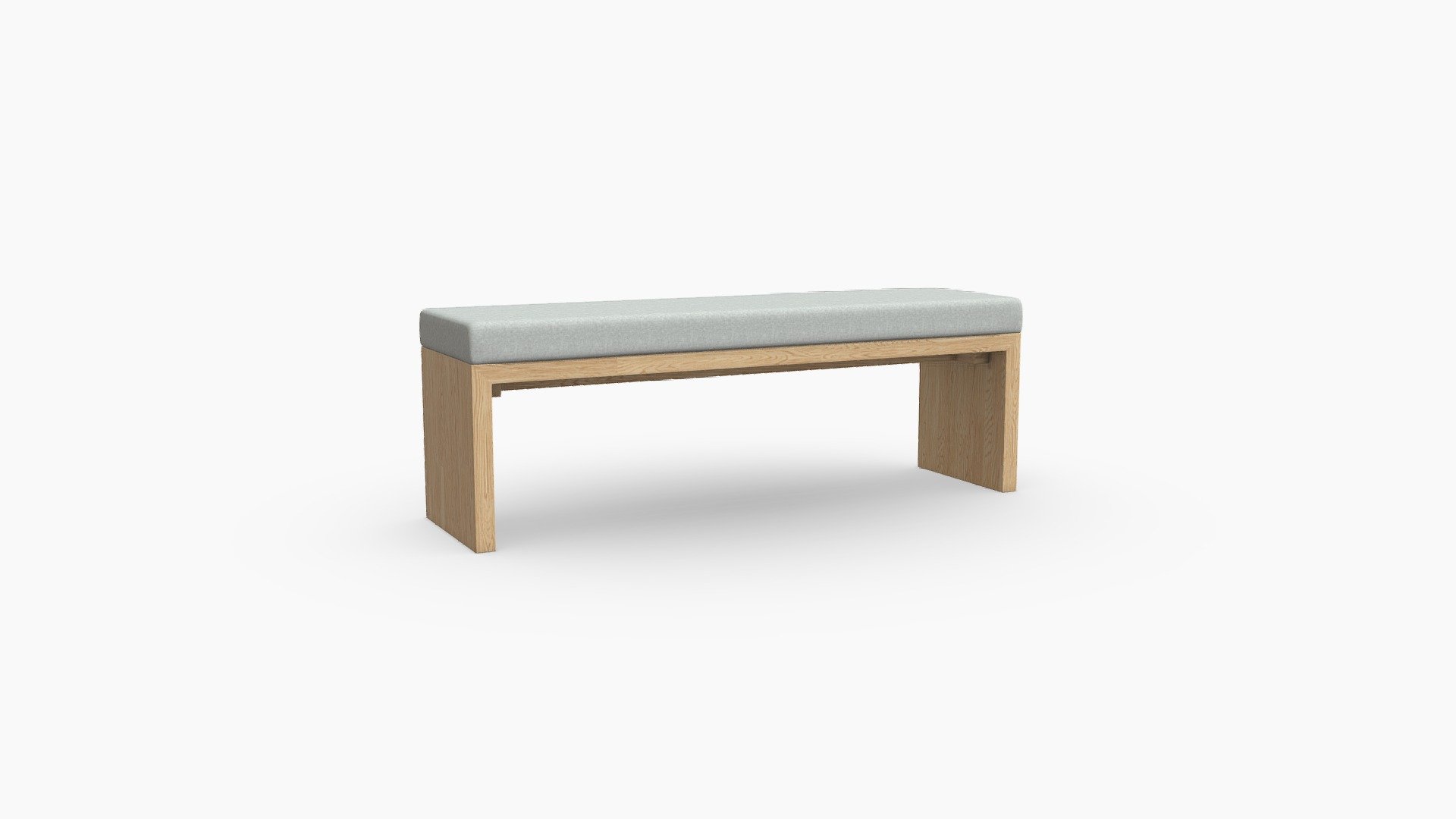 Banca U Tapizada Roble Gris - Banca U Tapizada Roble Gris - Buy Royalty Free 3D model by Inmersivo S.A.S (@tangibledesign) 3d model