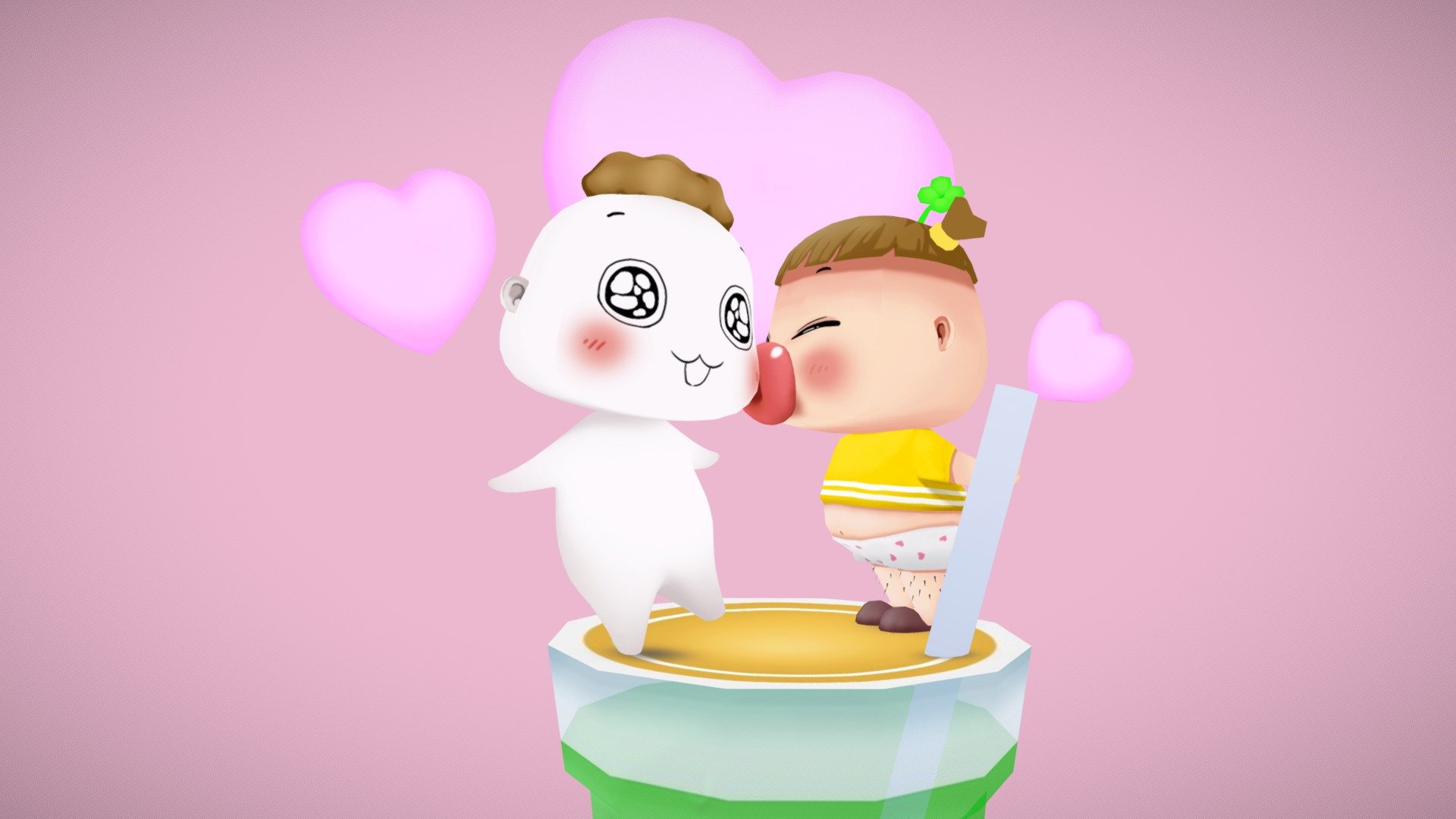 Quỳnh aka và Củ Cải - Quynhaka - Download Free 3D model by QuangCao 3d model