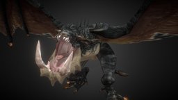Wyvern Pequeño Oscuro complete, wyvern, ready, hentai, animae, readyforanimation, readyforgame, ready-to-use, animation, free, stylized, fantasy, dark, dragon, anime, black