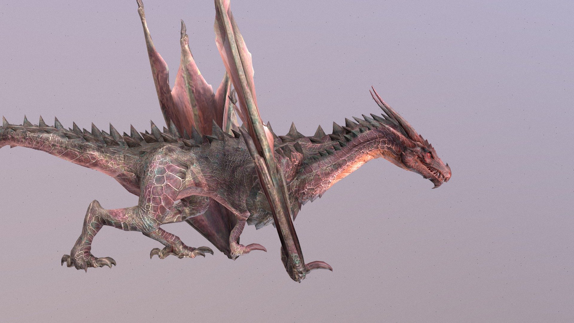 Animated Dragon Fire breathe in fbx file format - Dragon Animated - Buy Royalty Free 3D model by aaokiji 3d model